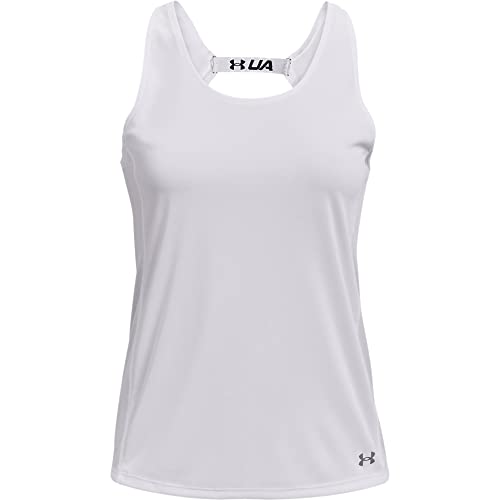 Under Armour Ua Fly By Tank, Top Deportivo Mujer, Blanco (white Reflective), S